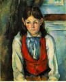 Junge in einer roten Weste 4 Paul Cezanne